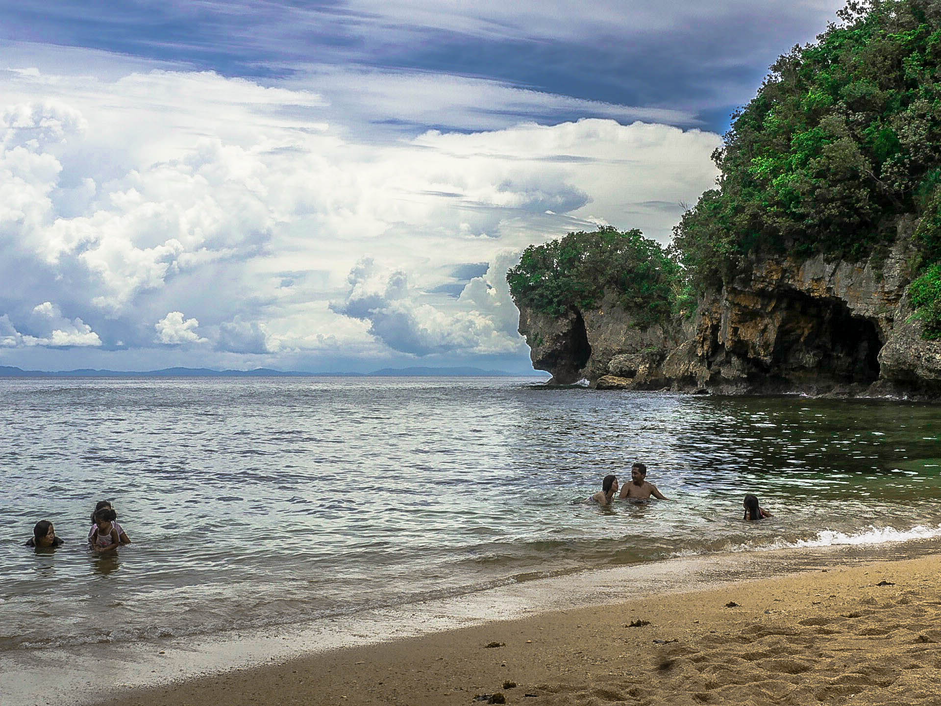 jesus face rock structure formation at talisoy beach in virac catanduanes philippines